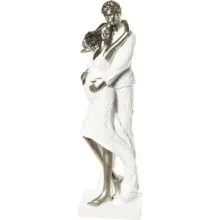 Poročni par, nosečnica, belo srebrn, 42 cm, polymasa