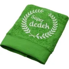 Brisača Super dedek, svetlo zelena 100x5Ocm 100% bombaž