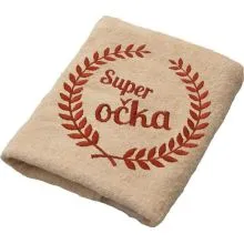 Brisača Super očka, beige 100x5Ocm 100% bombaž