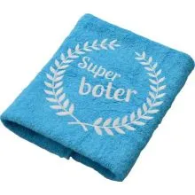 Brisača Super boter, aqua modra 100x5Ocm 100% bombaž
