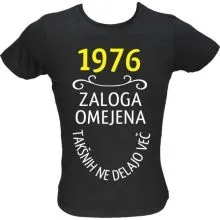 Majica ženska (telirana)-1976, zaloga omejena, takšnih ne delajo več L-črna