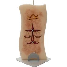 Sveča dišeča na stojalu, horoskop - tehtnica, v darilni embalaži, 14x6cm