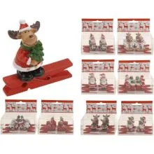 Božična figurica na sponki, 4 kom