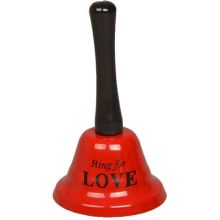 Zvonec "Love" - rdeč, 13x17cm