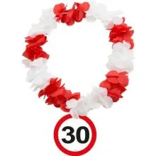 Hawaii ogrlica, prometni znak 30,  65cm