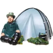 Hranilnik ribič s šotorom iz polymase, 8.5x13cm