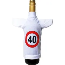 Mini majčka, oblačilo za steklenico, prometni znak 40, 20x12cm
