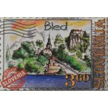 Slovenija - Bled, Magnet znamka velika, 7.5x5cm