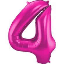 Balon napihljiv, za helij, roza, št. 4, 86cm