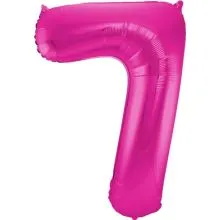 Balon napihljiv, za helij, roza, št. 7, 86cm