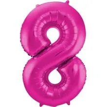Balon napihljiv, za helij, roza, št. 8, 86cm