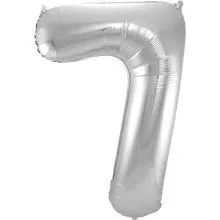 Balon napihljiv, za helij, srebrn, št. 7, 86cm