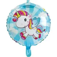 Balon napihljiv, za helij, otroški, samorog, 45cm