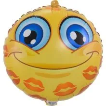 Balon napihljiv, za helij, otroški, smeško, 45cm