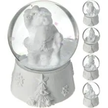 Snežna krogla, božična figura, polimasa, 5.5x4cm, sort.