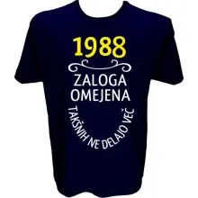 Majica-1988, zaloga omejena, takšnih ne delajo več L-temno modra