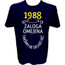 Majica-1988, zaloga omejena, takšnih ne delajo več XL-temno modra
