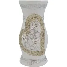 Vaza dekorativna okrogla, srebrna, 20cm