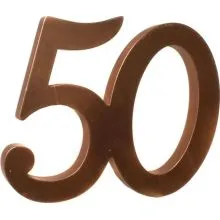 Zlata številka, "50", lesena, 16cm