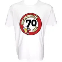 Majica-Vse najboljše 70, prometni znak L-bela