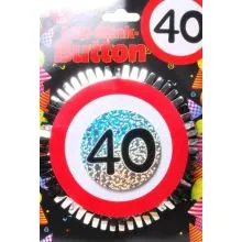 Broška z utripajočimi Led lučkami, prometni znak "40", fi 12cm