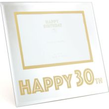 Okvir za sliko 10x15cm, z zlatim napisom "Happy 30", 20x19cm