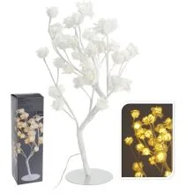 Božično drevo z led lučkami v obliki vrtnic, za notranjo uporabo, 32 LED, 45cm