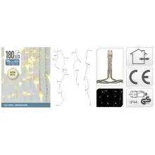 Božične lučke za notranjo in zunanjo uporabo, veriga z visečimi lučkami, 180 LED, rumene, 6x0.5m +3m