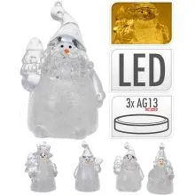 Božična figurica z led lučko, 9cm, sort.