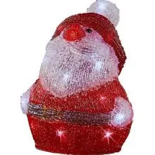 Snežak iz akrila z LED lučkami, 20 LED, za notranjo in zunanjo uporabo, 19x18.5x24.cm