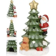 Stojalo za svečko iz polimase, božični motiv, 45cm, sort.