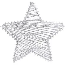 Božična dekoracija, zvezda z LED lučkami na baterije, 20cm