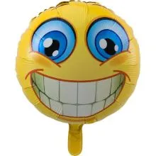 Balon napihljiv, za helij, otroški, smeško, 45cm