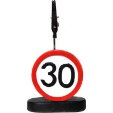Prometni znak iz polimase z kovinsko ščipalko "30", 9cm