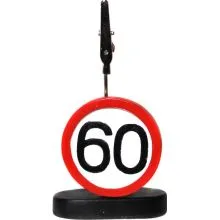 Prometni znak iz polimase z kovinsko ščipalko "60", 9cm