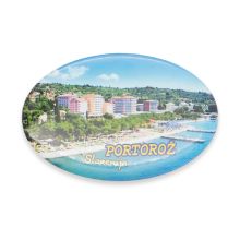 Magnet pleh oval, Portorož, 7x4.5cm
