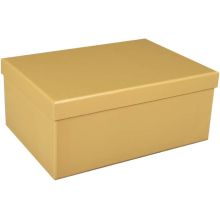 Darilna škatla kartonska zlata 31x23x12,5cm