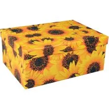 Darilna škatla kartonska sončnice 19x13x7,5cm