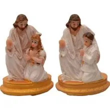 Fantek/punčka kleči pred Jezusom 6,5x5,5x8,5cm sort