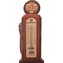 Termometer sobni kovinski v obliki črpalke Coffee 47,5x19cm