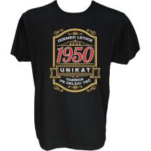 Majica-Izjemen letnik unikat 1950 L-črna