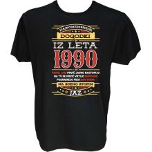 Majica-Najpomembnejši dogodki iz leta 1990 M-črna