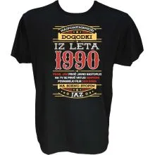 Majica-Najpomembnejši dogodki iz leta 1990 XL-črna