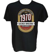 Majica-Vrhunska kakovost zaloga omejena klasika 1970 M-črna