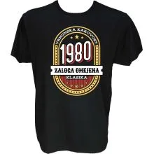 Majica-Vrhunska kakovost zaloga omejena klasika 1980 M-črna