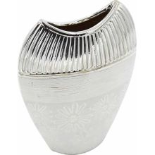 Vaza dekorativna srebrna 19x7x27cm
