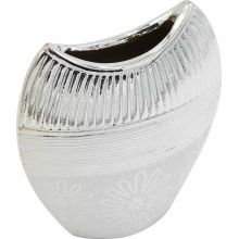 Vaza dekorativna srebrna 16x6,5x19,5cm