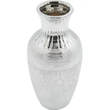 Vaza dekorativna srebrna 11,5x11,5x25cm