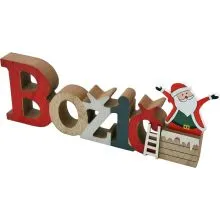 Božična dekoracija, napis BOŽIČ, les, 30x2.8x11.5cm