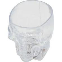 Kozarec za žganje z LED lučko smrtna glava, PVC, menja barve, 5.5cm